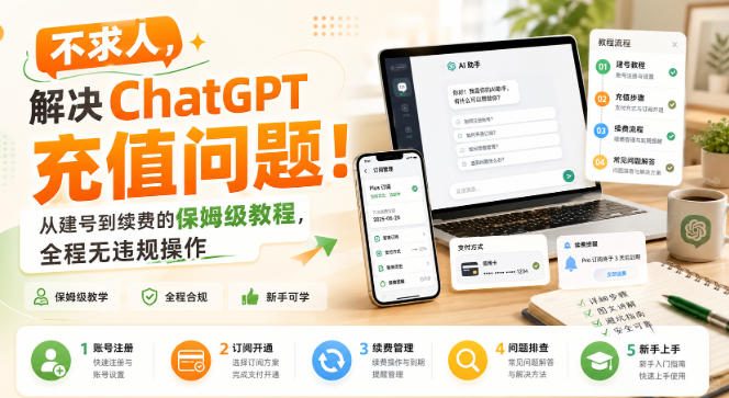 不求人,解决ChatGPT充值问题!从建号到续费的保姆级教程,全程无违规操作-橙心云网创