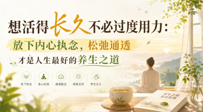 付费文章:想活得长久不必过度用力:放下内心执念,松弛通透才是人生最好的养生之道-橙心云网创