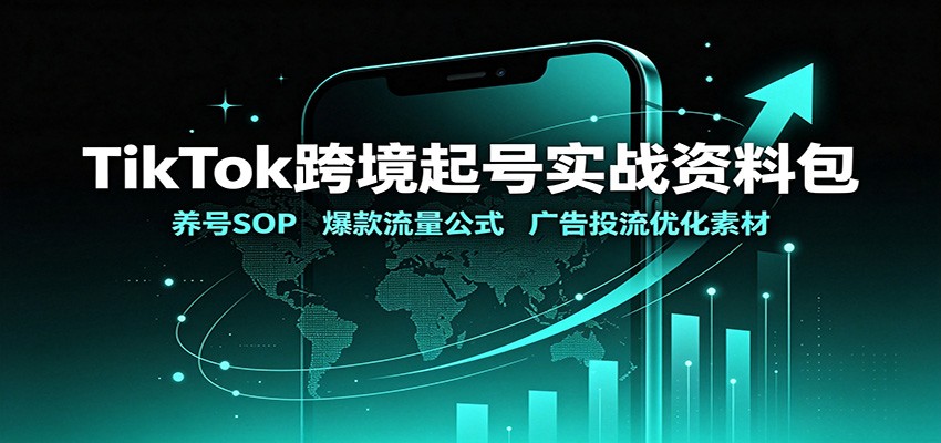 TikTok跨境起号实战资料包:养号SOP,爆款流量公式,广告投流优化素材-橙心云网创
