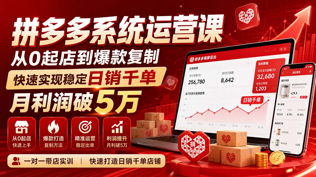 拼多多系统运营课(更新8月-橙心云网创