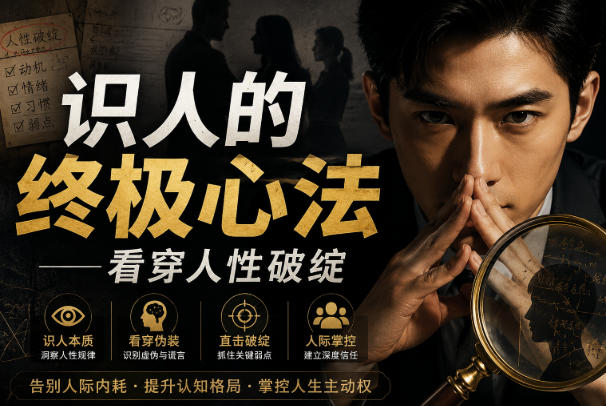 付费文章:识人的终极心法——看穿人性破绽-橙心云网创
