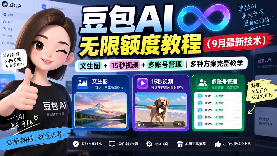 豆包AI无限额度教程(9月最新技术-橙心云网创