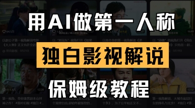用AI做第一人称独白影视解说，手把手教学，保姆级教程-橙心云网创