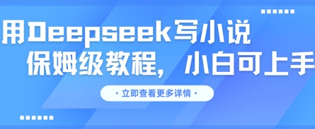 用Deepseek写小说，保姆级教程，小白可实操-橙心云网创