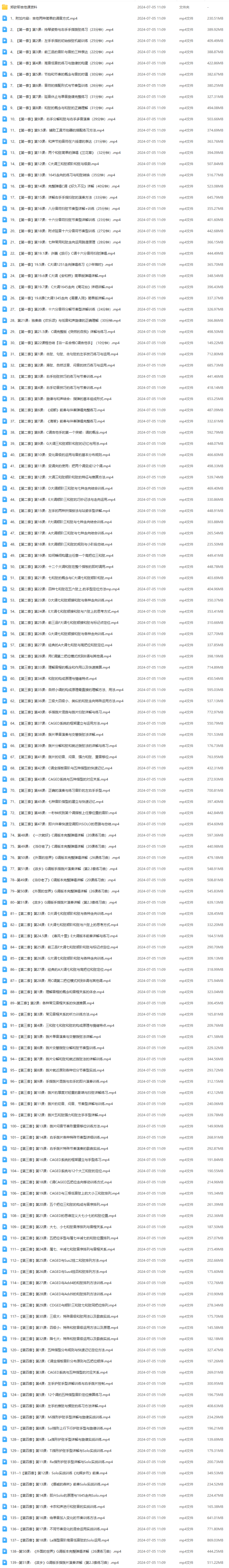郑欧耶：民谣吉他课程【入门+进阶】139集