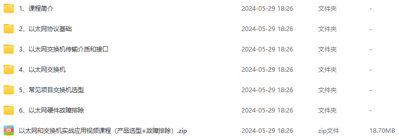 以太网和交换机实战应用视频课程（产品选型+故障排除）（2016超清+文档）